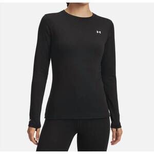 NEW UNDER ARMOUR women's base 2.0 crew top in black